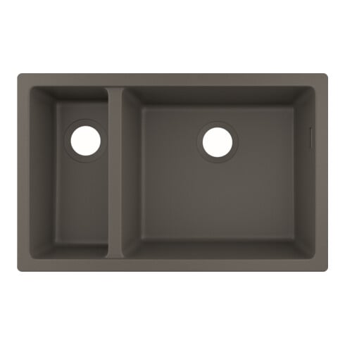 hansgrohe UB-Spüle S510-U635 180/450 658x398mm, 1 Hpt- u 1 Zu.B, o HL, st-g