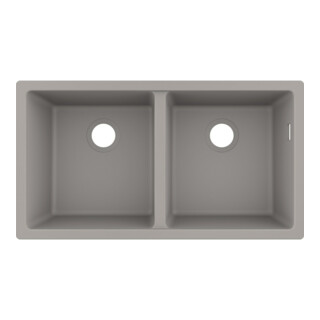 hansgrohe UB-Spüle S510-U770 370/370 768x398mm, 2 Hauptbe., o. HL, betongrau