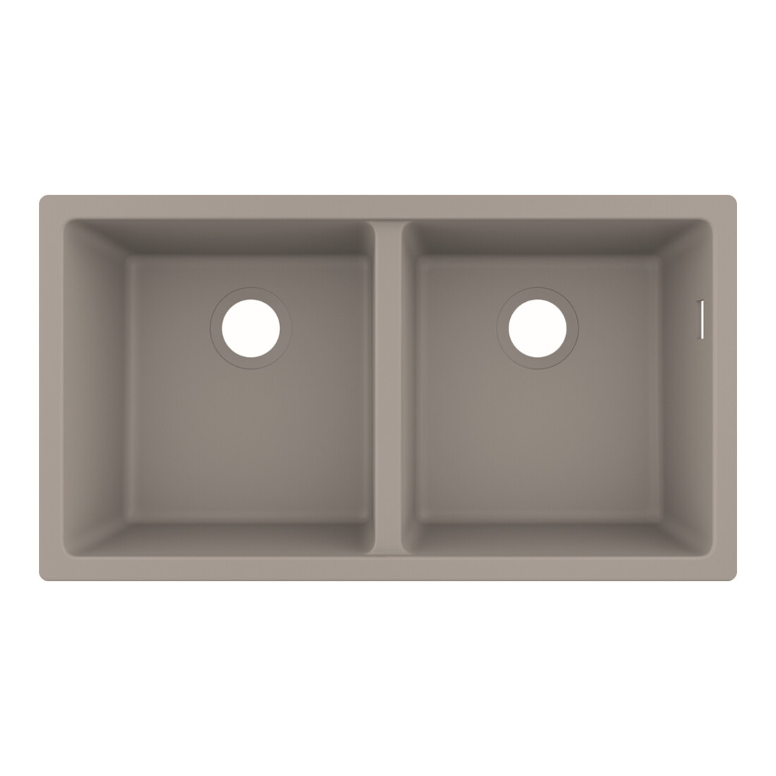 hansgrohe UB-Spüle S510-U770 370/370 768x398mm, 2 Hauptbe., o. HL, betongrau