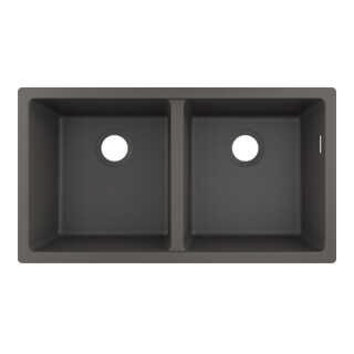 hansgrohe UB-Spüle S510-U770 370/370 768x398mm, 2 Hauptbe., o. HL, steingrau