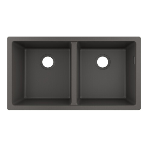 hansgrohe UB-Spüle S510-U770 370/370 768x398mm, 2 Hauptbe., o. HL, steingrau