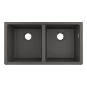 hansgrohe UB-Spüle S510-U770 370/370 768x398mm, 2 Hauptbe., o. HL, steingrau