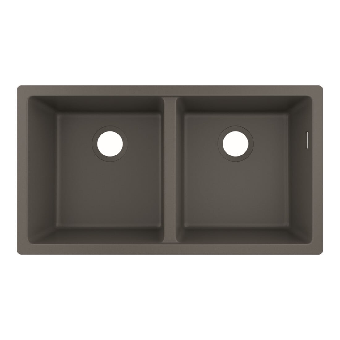 hansgrohe UB-Spüle S510-U770 370/370 768x398mm, 2 Hauptbe., o. HL, steingrau