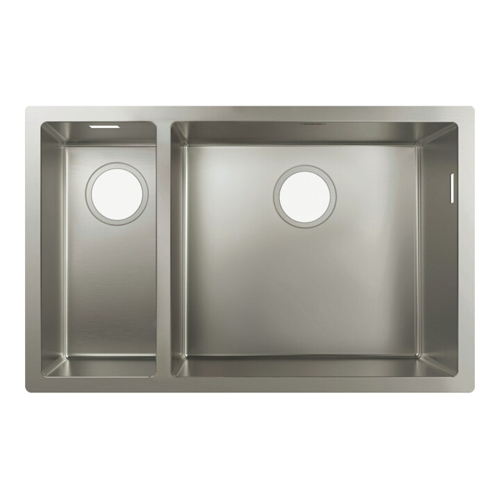 hansgrohe UB-Spüle S719-U655 180/450 653x398mm, 1 Haupt-/1 Zu.B, o. HL, ES