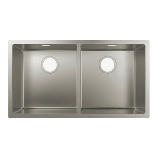 hansgrohe UB-Spüle S719-U765 370/370 763x398mm, 2 Hauptbe., o. HL, Edelstahl