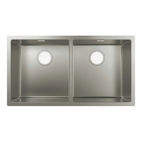 hansgrohe UB-Spüle S719-U765 370/370 763x398mm, 2 Hauptbe., o. HL, Edelstahl