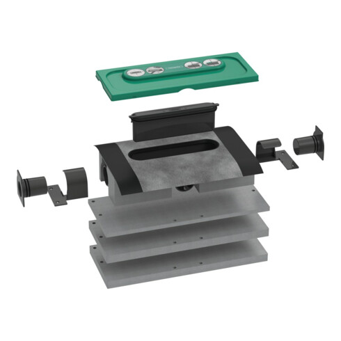 hansgrohe uBox universal Ablaufgehäuse DN 50, für Standardinstallation