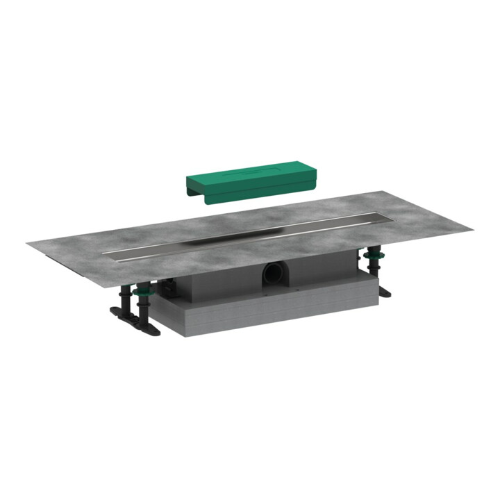 hansgrohe uBox universel kit complet 600 mm, installation encastrée pour caniveau de douche