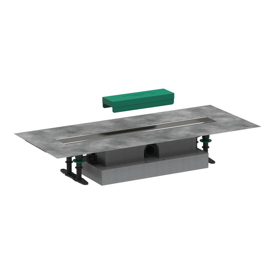 hansgrohe uBox universel kit complet 600 mm, installation encastrée pour caniveau de douche