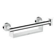 hansgrohe Unica Haltegriff Comfort mit Ablage und Brausehalter, weiß/chrom-1