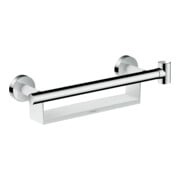 hansgrohe Unica Poignée de maintien Comfort avec tablette et support de douche, blanc/chrome-1