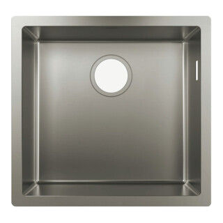 hansgrohe Unterbauspüle S719-U400 398x398mm, 1 Hauptbe., o. HL, Edelstahl