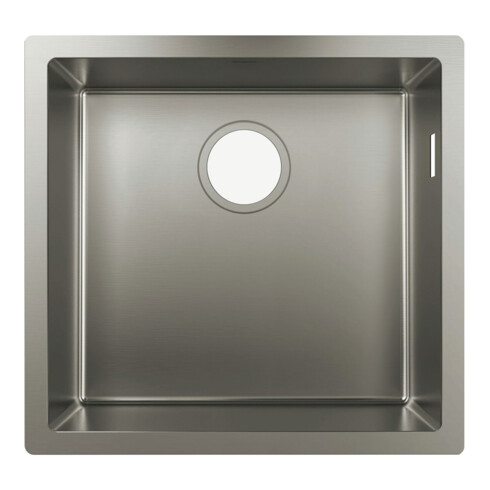 hansgrohe Unterbauspüle S719-U400 398x398mm, 1 Hauptbe., o. HL, Edelstahl