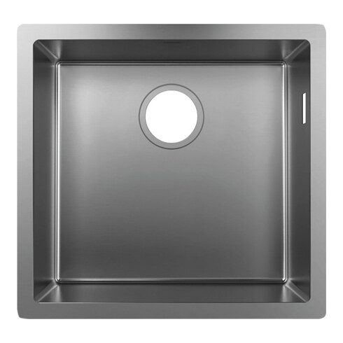 hansgrohe Unterbauspüle S719-U400 398x398mm, 1 Hauptbe., o. HL, Edelstahl