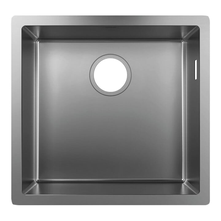 hansgrohe Unterbauspüle S719-U400 398x398mm, 1 Hauptbe., o. HL, Edelstahl