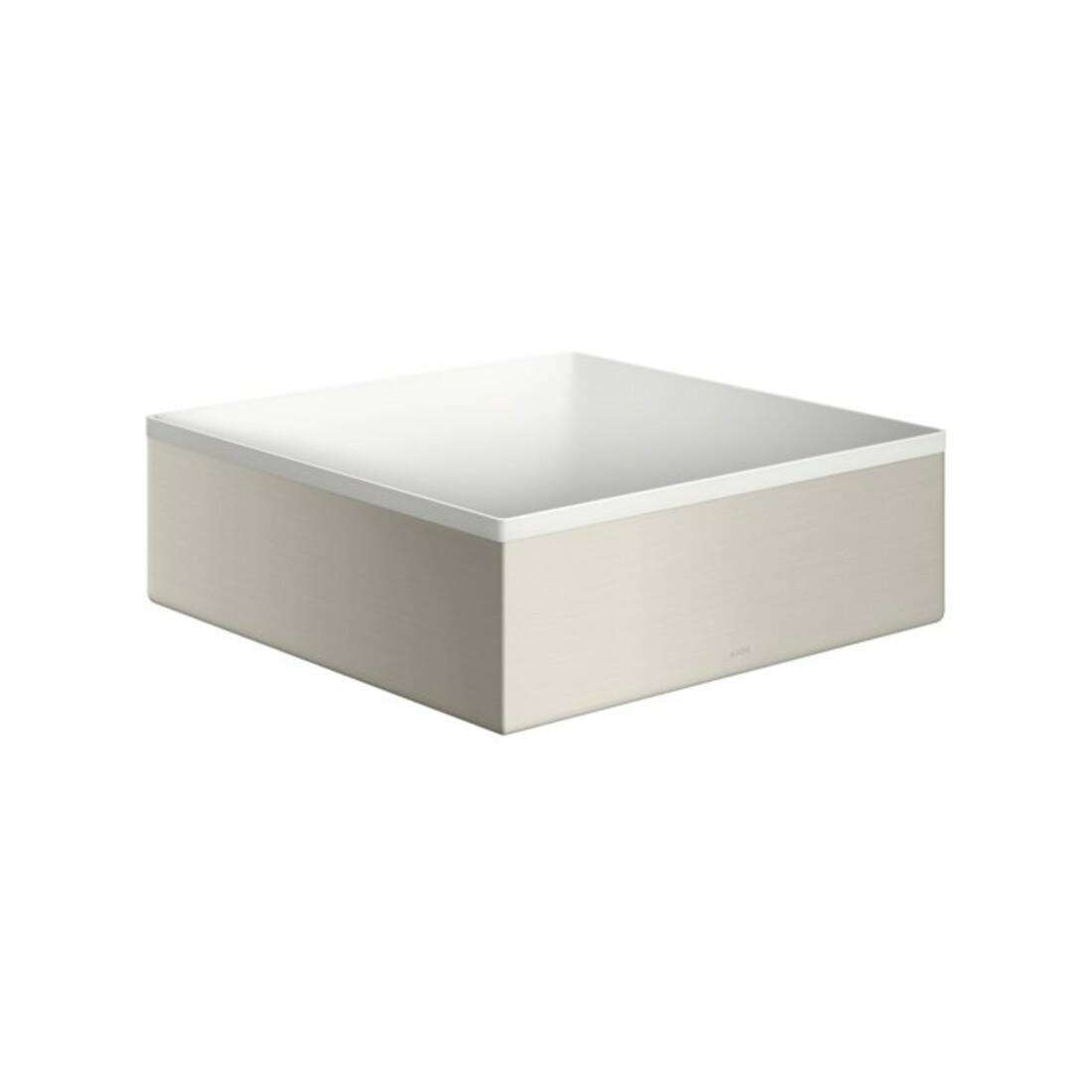 hansgrohe Vasque à poser Axor Suite 285x285 mm, aspect acier inoxydable, blanc