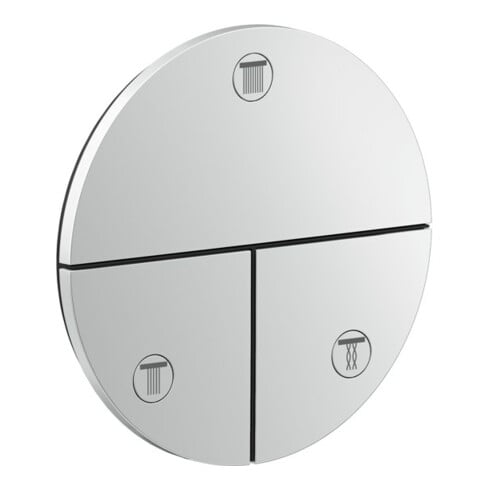 hansgrohe Ventil Axor ShowerSelect ID Unterputz, 3 Verbaucher, rund, Mattweiß