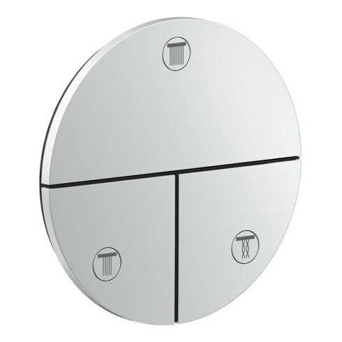 hansgrohe Ventil Axor ShowerSelect ID UP, 3 Verbaucher, rund, Mattschwarz