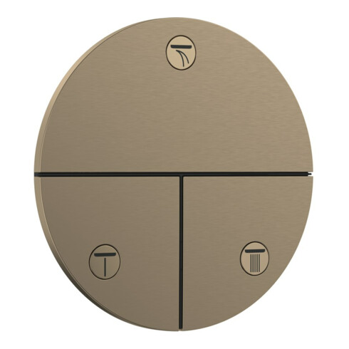 hansgrohe Ventil ShowerSelect Comfort S encastré, pour 3 sorties, bronze brossé