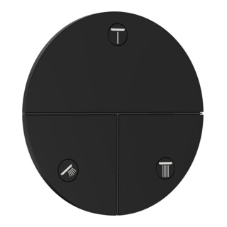 hansgrohe Ventil ShowerSelect Comfort S encastré, pour 3 sorties, noir mat