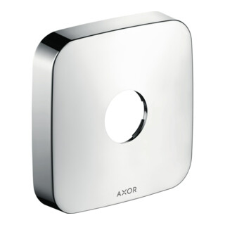 hansgrohe Verlängerungsrosette Axor 1-Loch, softsquare, Edelstahl-Optik