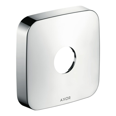 hansgrohe Verlängerungsrosette Axor 1-Loch, softsquare, Edelstahl-Optik