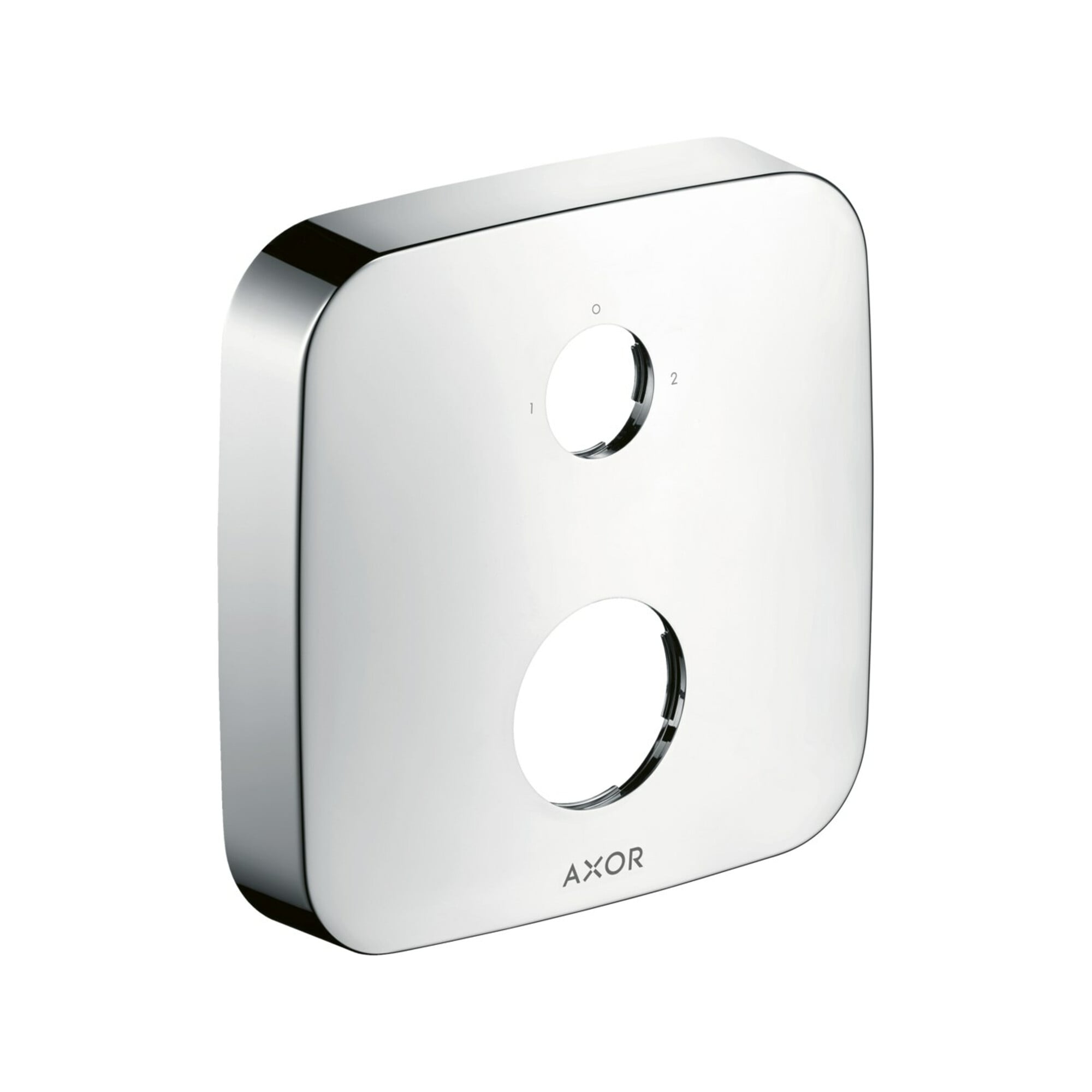 hansgrohe Verlängerungsrosette Axor 2-L, 0-1-2, softsquare, Edelstahl-Optik