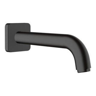 hansgrohe Vernis Shape Bec de baignoire mural, saillie 204 mm, mat noir