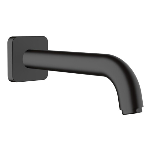 hansgrohe Vernis Shape Bec de baignoire mural, saillie 204 mm, mat noir