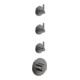 hansgrohe Voltooiingsset Axor One UP-thermostaat 3 verbruikers gepolijst blauw