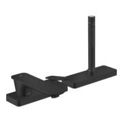 hansgrohe Wand-3-Loch-Einhebelmischer Axor Citterio C cubic cut, mattschwarz, Ausladung 155mm