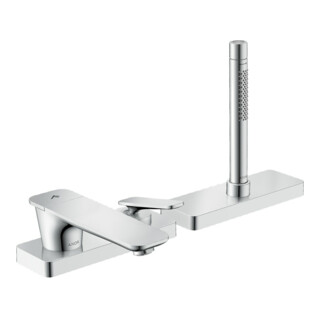hansgrohe Wand-3-Loch-Einhebelmischer Axor Citterio C ohne Struktur, chrom, Ausladung 155mm