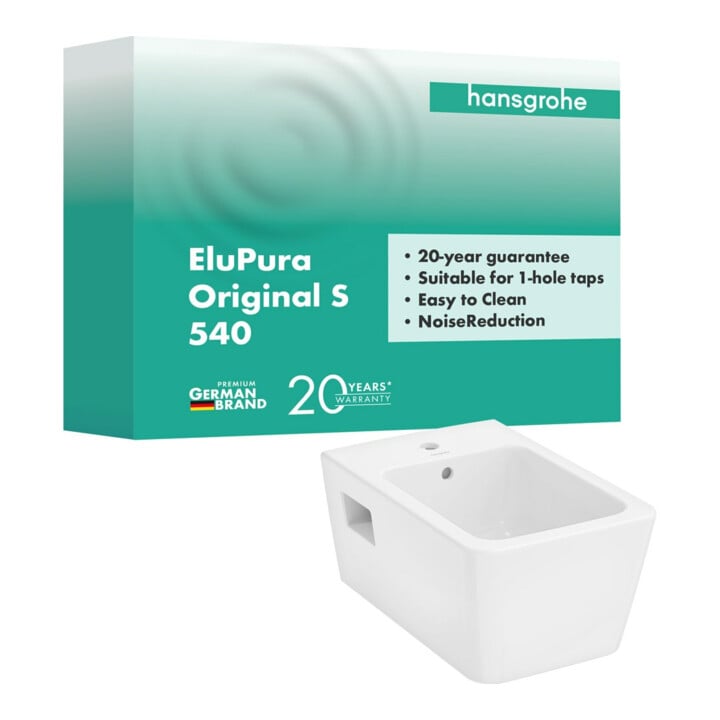 hansgrohe Wand-Bidet EluPura Original Q we., m ÜL, o. SC und HygieneEffect