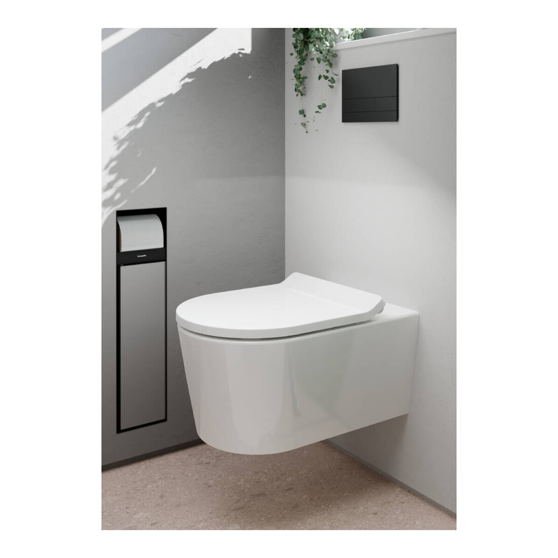 hansgrohe Wand-WC-Set EluPura S weiß, 540mm, Slim, AquaHelix Flush