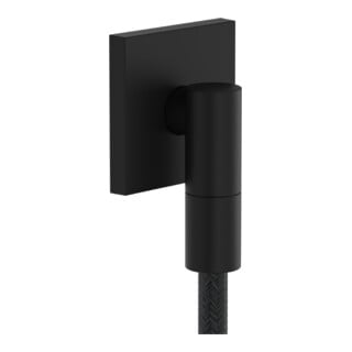 hansgrohe Wandanschluss Fixfit Fine m Rückflussverh., E, eckig, schwarz matt