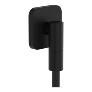 hansgrohe Wandanschluss Fixfit Fine m Rückflussverh., Q, softsqua, sw matt