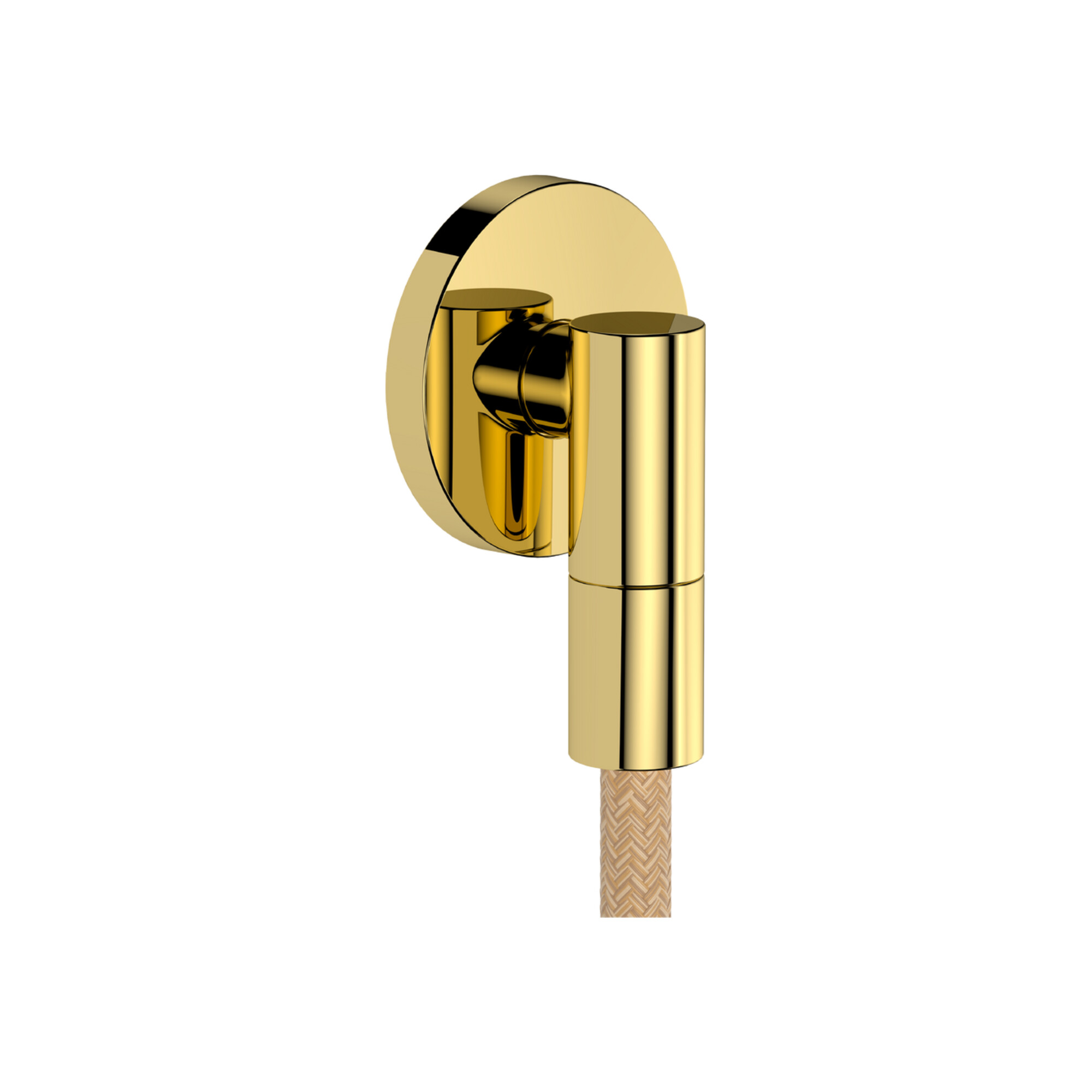 hansgrohe Wandanschluss Fixfit Fine m Rückflussverh., S, rd, pol. gold optic