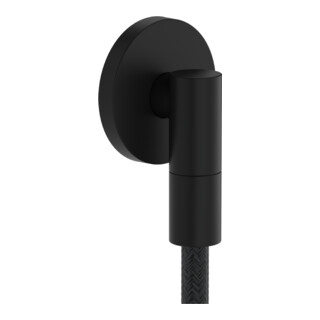 hansgrohe Wandanschluss Fixfit Fine m Rückflussverh., S, rund, schwarz matt