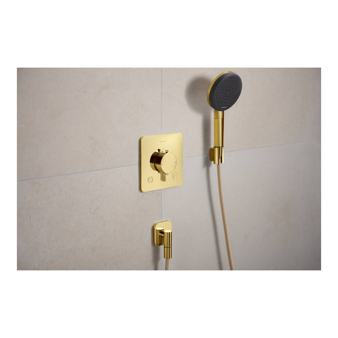 hansgrohe Wandanschluss Fixfit Fine m RV, Q, softsqua, pol. gol opt