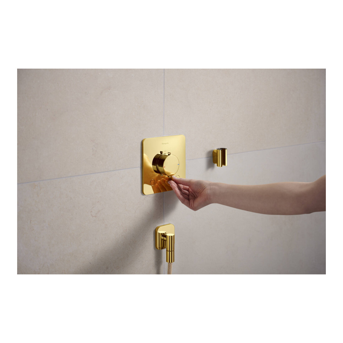 hansgrohe Wandanschluss Fixfit Fine m RV, Q, softsqua, pol. gol opt