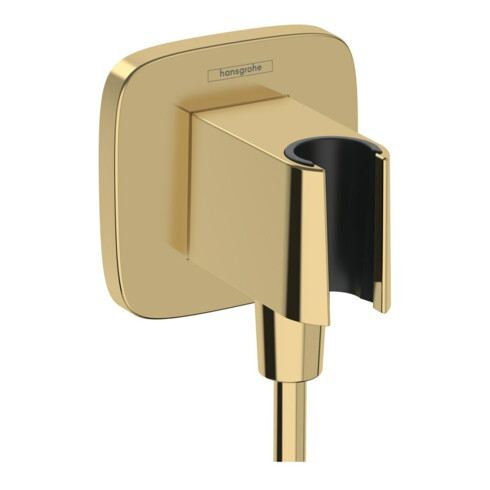 hansgrohe Wandanschluss Fixfit Q softsqua, m Brauseha., pol. gold optic