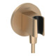 hansgrohe Wandanschluss Fixfit S rund, mit Brausehalter, brushed bronze-1