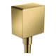 hansgrohe Wandanschluss Fixfit Square m Rückflussverh., polished gold optic-1