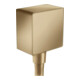 hansgrohe Wandanschluss Fixfit Square mit Rückflussverhinderer, brushed bronze-1