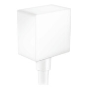 hansgrohe Wandanschluss Fixfit Square mit Rückflussverhinderer, mattweiß
