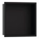 hansgrohe Wandnische XtraStoris Original 300x300x70mm, mattschwarz, mit Rahmen-1