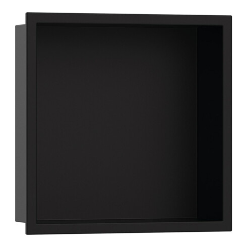 hansgrohe Wandnische XtraStoris Original 300x300x70mm, mattschwarz, mit Rahmen