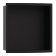 hansgrohe Wandnische XtraStoris Original 300x300x70mm, mattschwarz, mit Rahmen