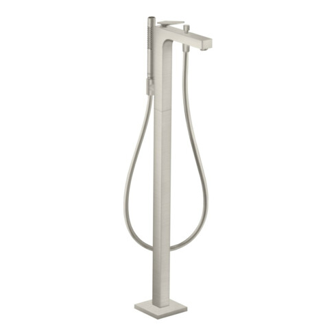 hansgrohe Wannen-Einhebelmischer Axor Citterio A 200mm, boden, m Hebel, Edelstahl-Optik
