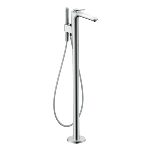 hansgrohe Wannen-Einhebelmischer Axor Citterio C cubic cut, chr, bodensteh., Ausl. 194mm